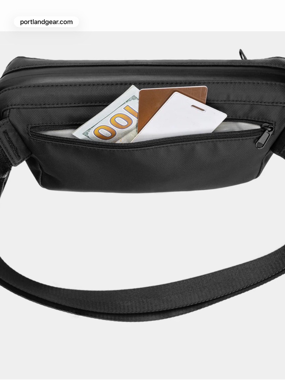 NWOT Portland Gear Black Crossbody Sling Bag Unisex Cascade Crossbody Bag - Picture 5 of 10